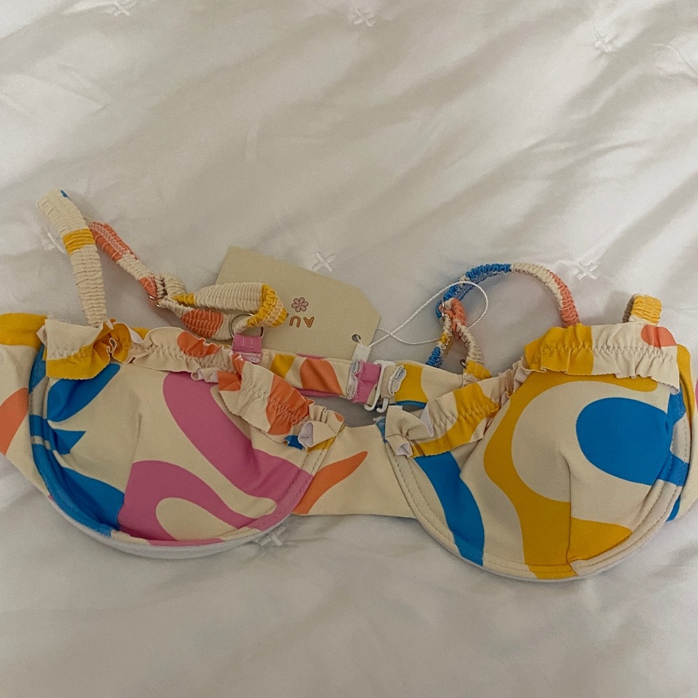 Colorful Patterned Bikini Top